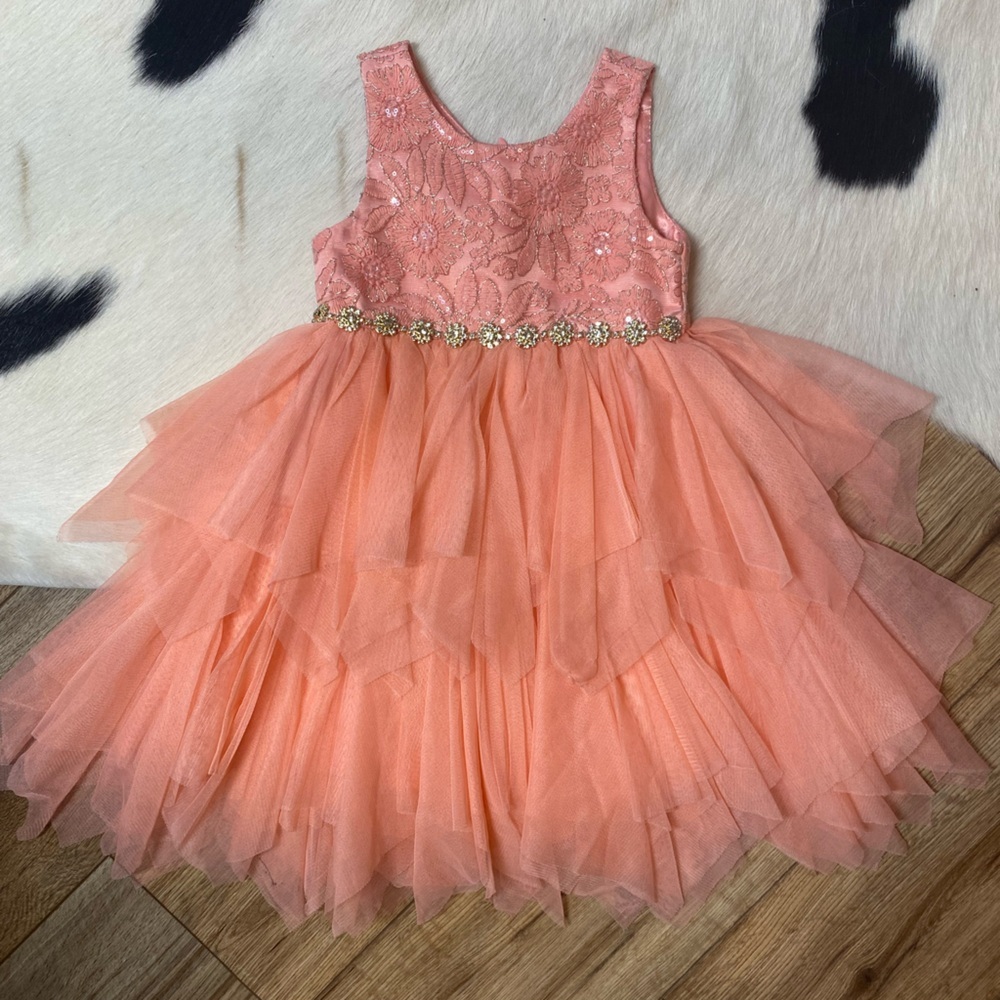 American Princess dress ball gown layered tulle, bling, lace, and sparkles - Picture 1 of 7